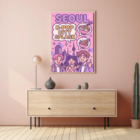 Seoul K-pop Vibes Pop Culture Poster PosterGoat