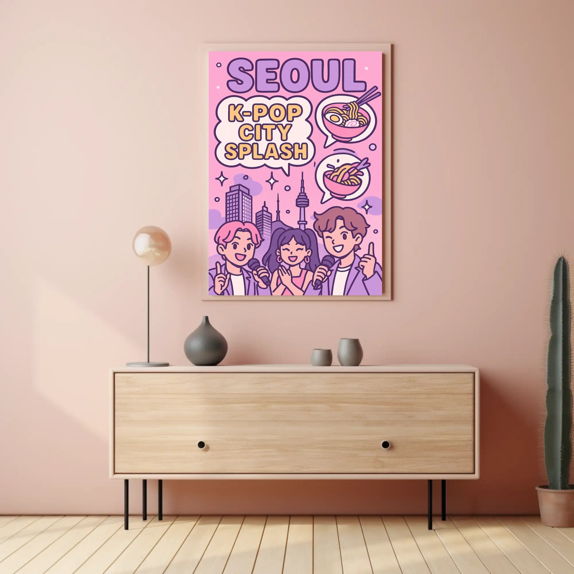Seoul K-pop Vibes Pop Culture Poster PosterGoat