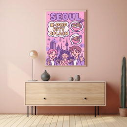 Seoul K-pop Vibes Pop Culture Poster PosterGoat