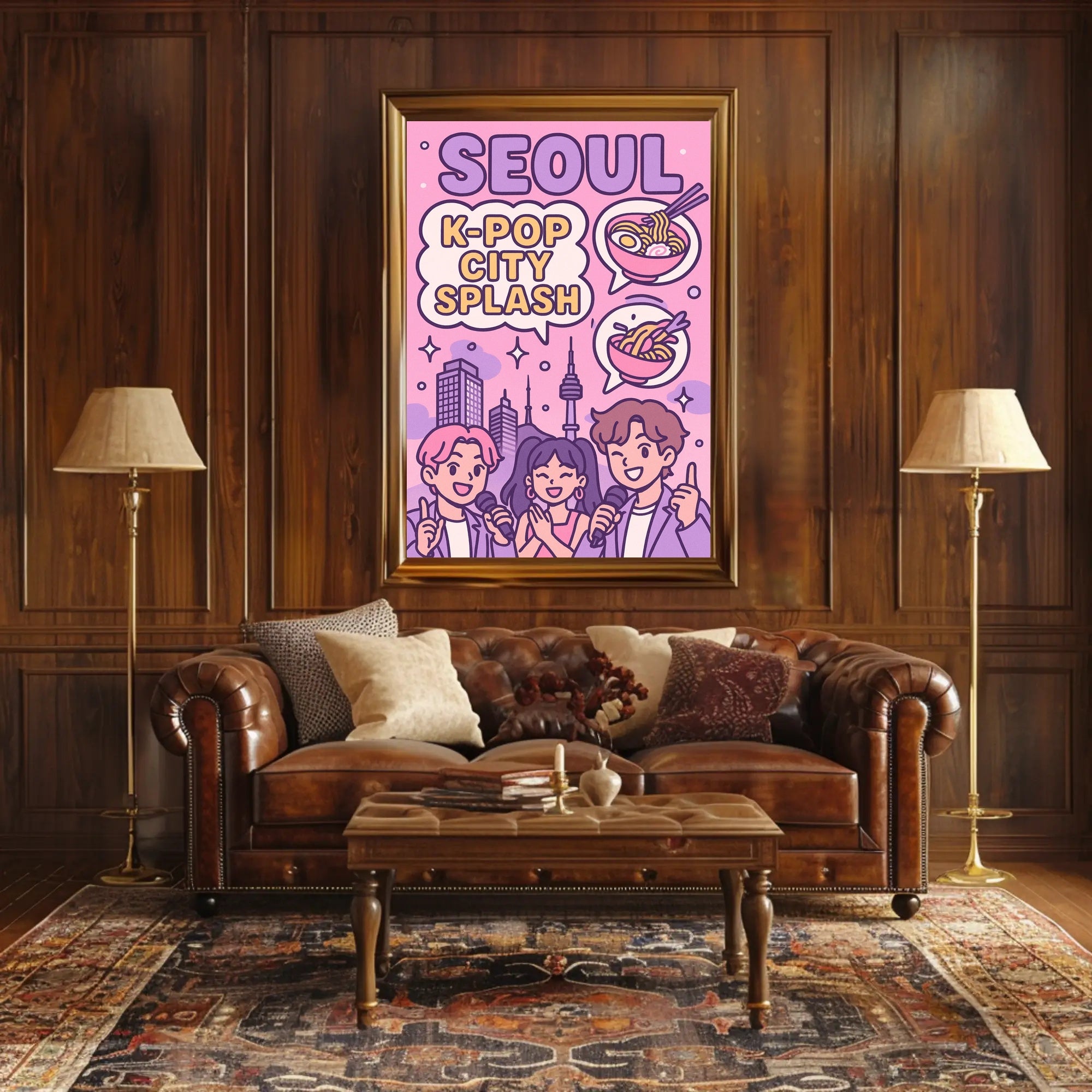 Seoul K-pop Vibes Pop Culture Poster PosterGoat