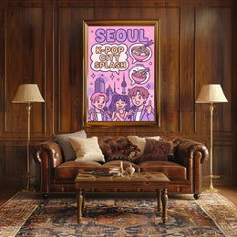 Seoul K-pop Vibes Pop Culture Poster PosterGoat