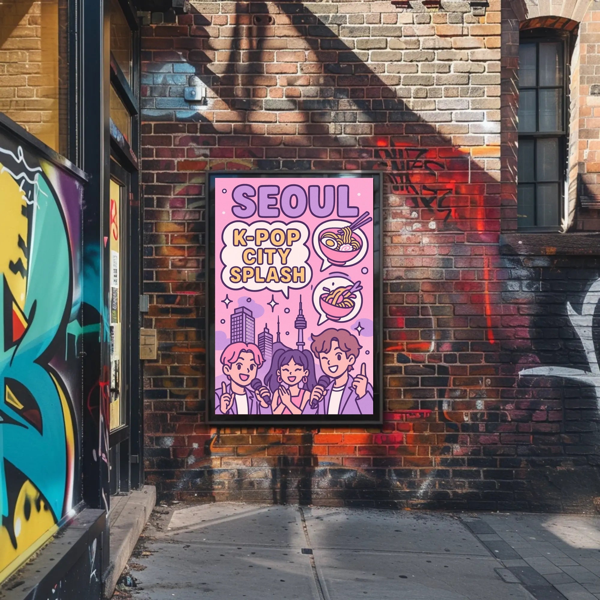 Seoul K-pop Vibes Pop Culture Poster PosterGoat
