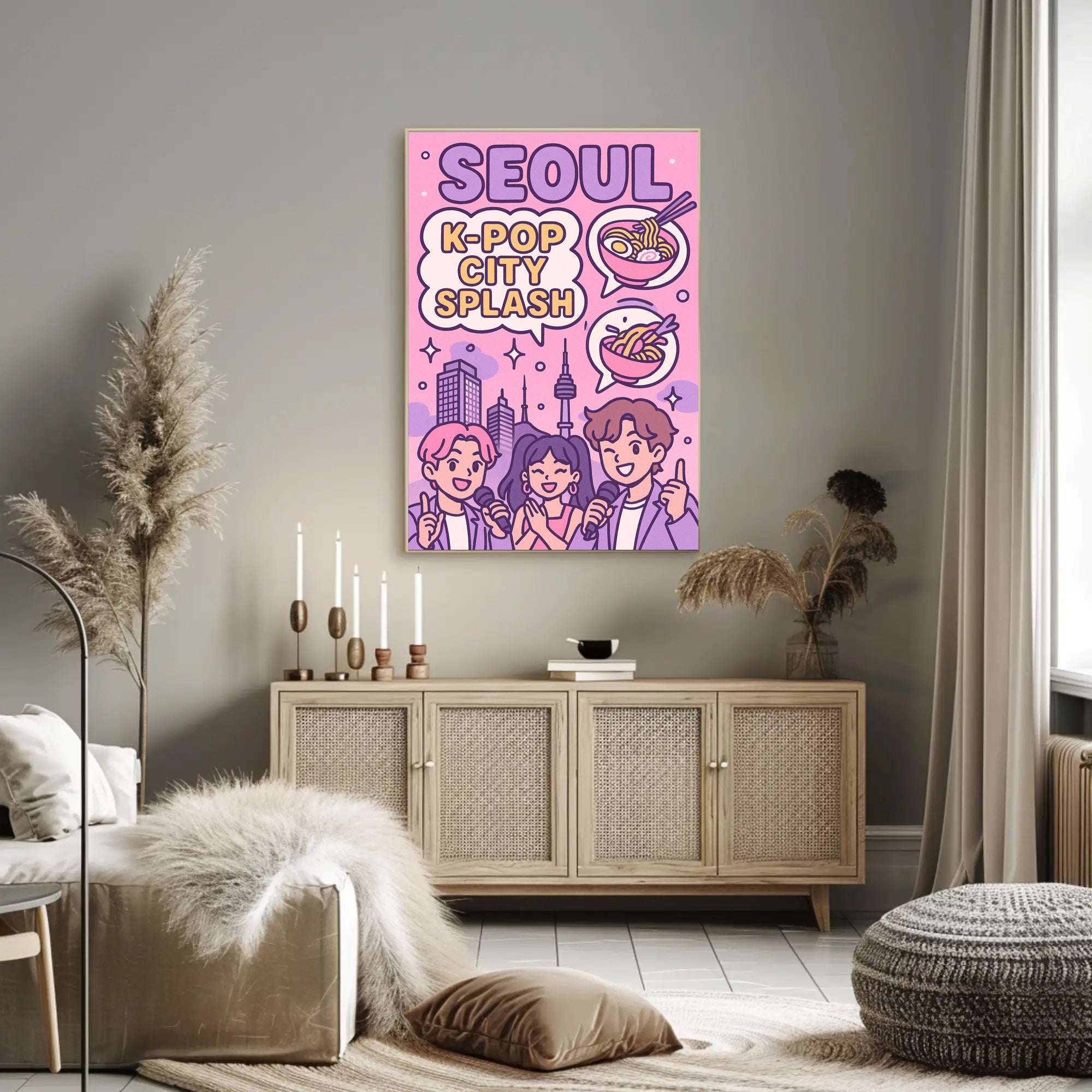 Seoul K-pop Vibes Pop Culture Poster PosterGoat