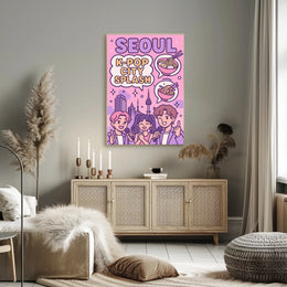 Seoul K-pop Vibes Pop Culture Poster PosterGoat