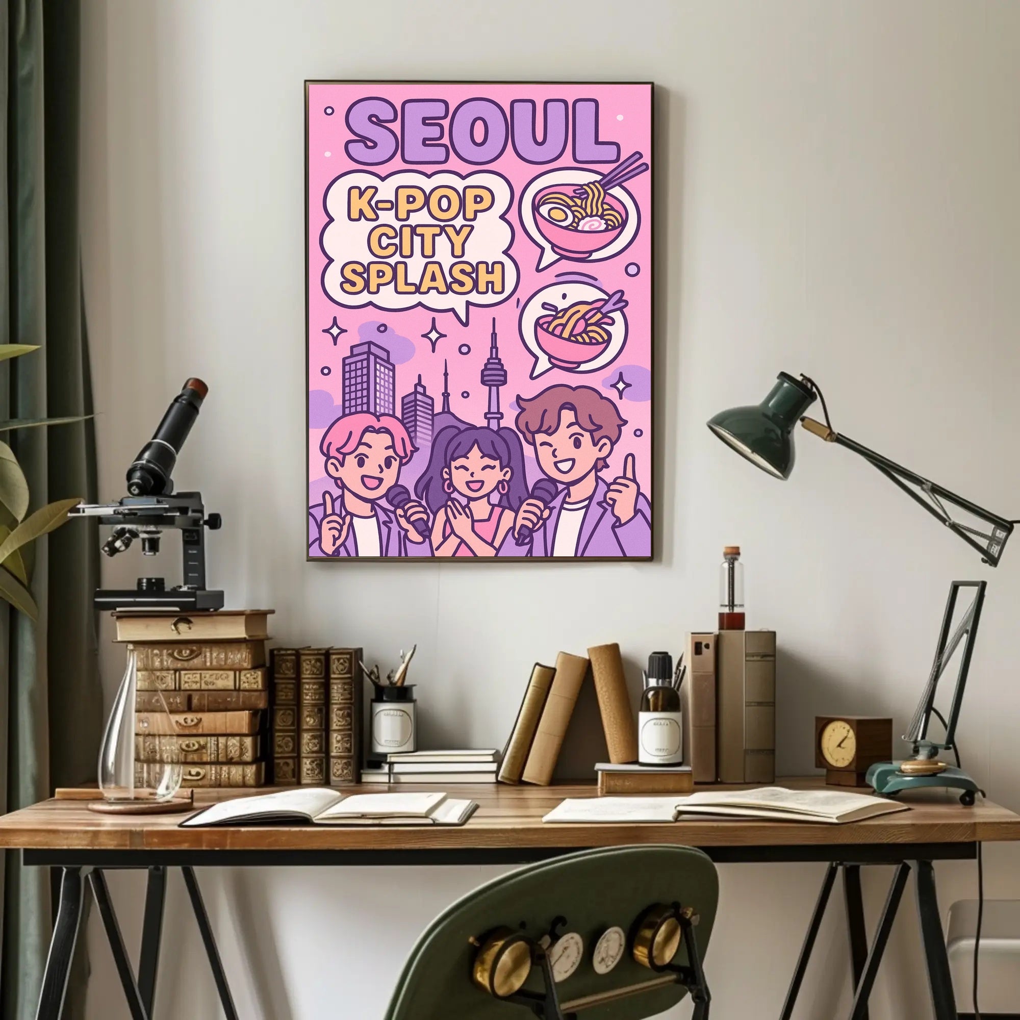 Seoul K-pop Vibes Pop Culture Poster PosterGoat