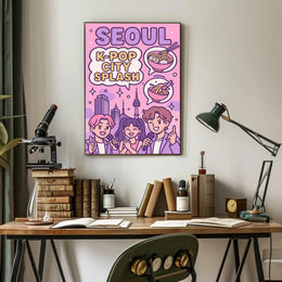 Seoul K-pop Vibes Pop Culture Poster PosterGoat