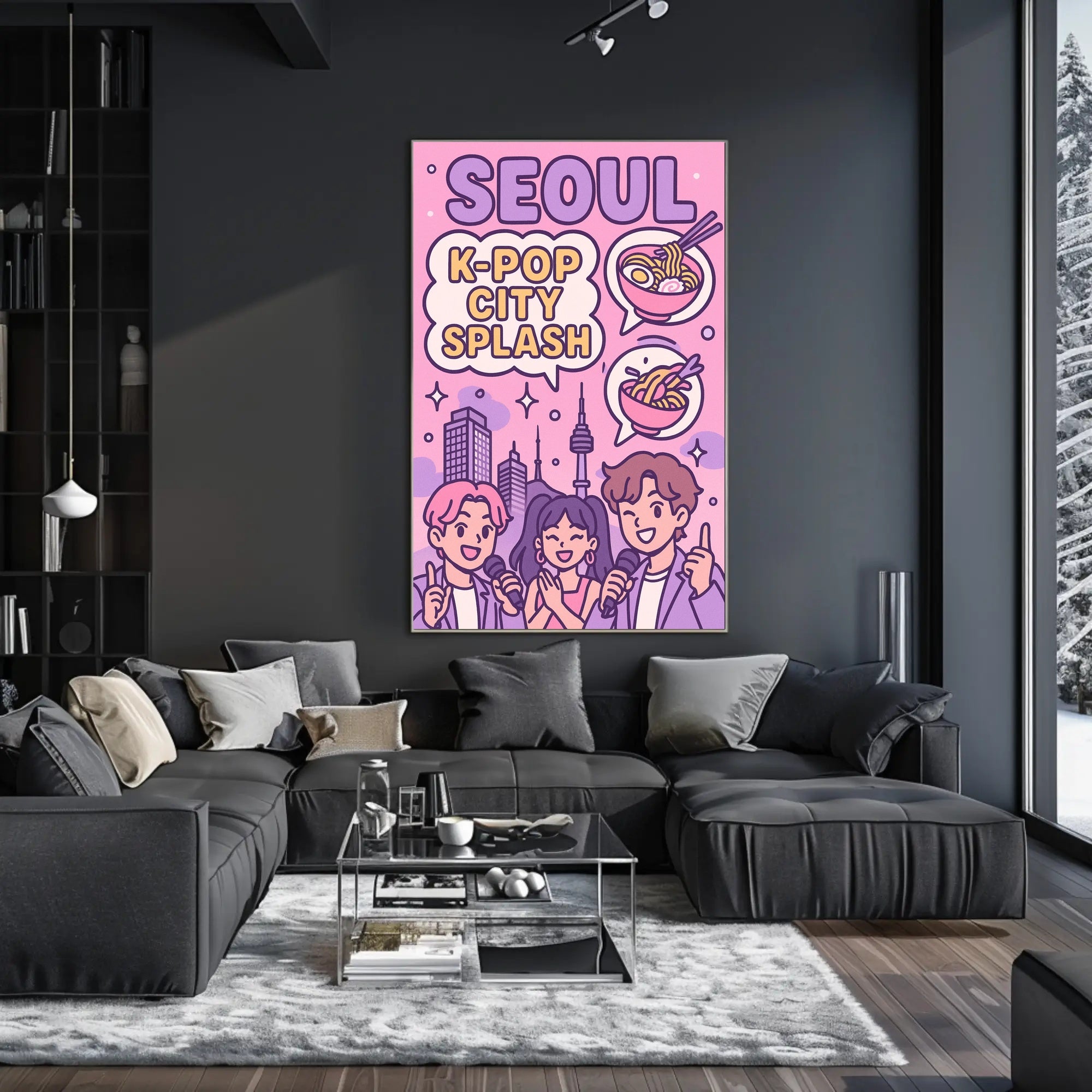 Seoul K-pop Vibes Pop Culture Poster PosterGoat