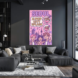 Seoul K-pop Vibes Pop Culture Poster PosterGoat
