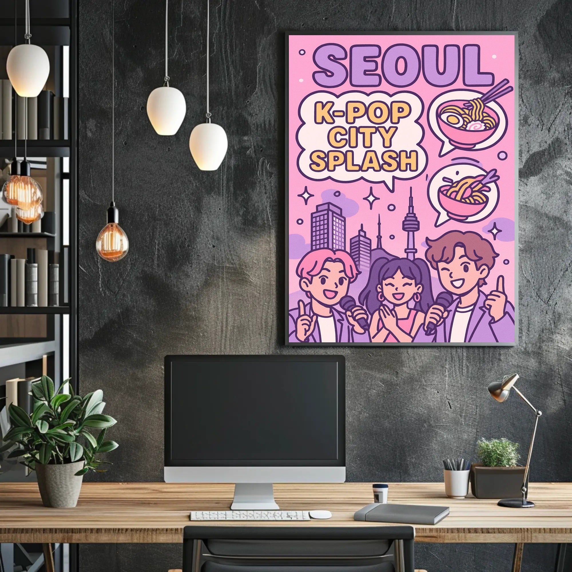 Seoul K-pop Vibes Pop Culture Poster PosterGoat