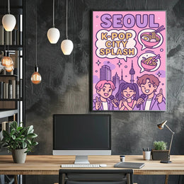 Seoul K-pop Vibes Pop Culture Poster PosterGoat