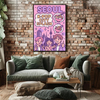 Seoul K-pop Vibes Pop Culture Poster PosterGoat