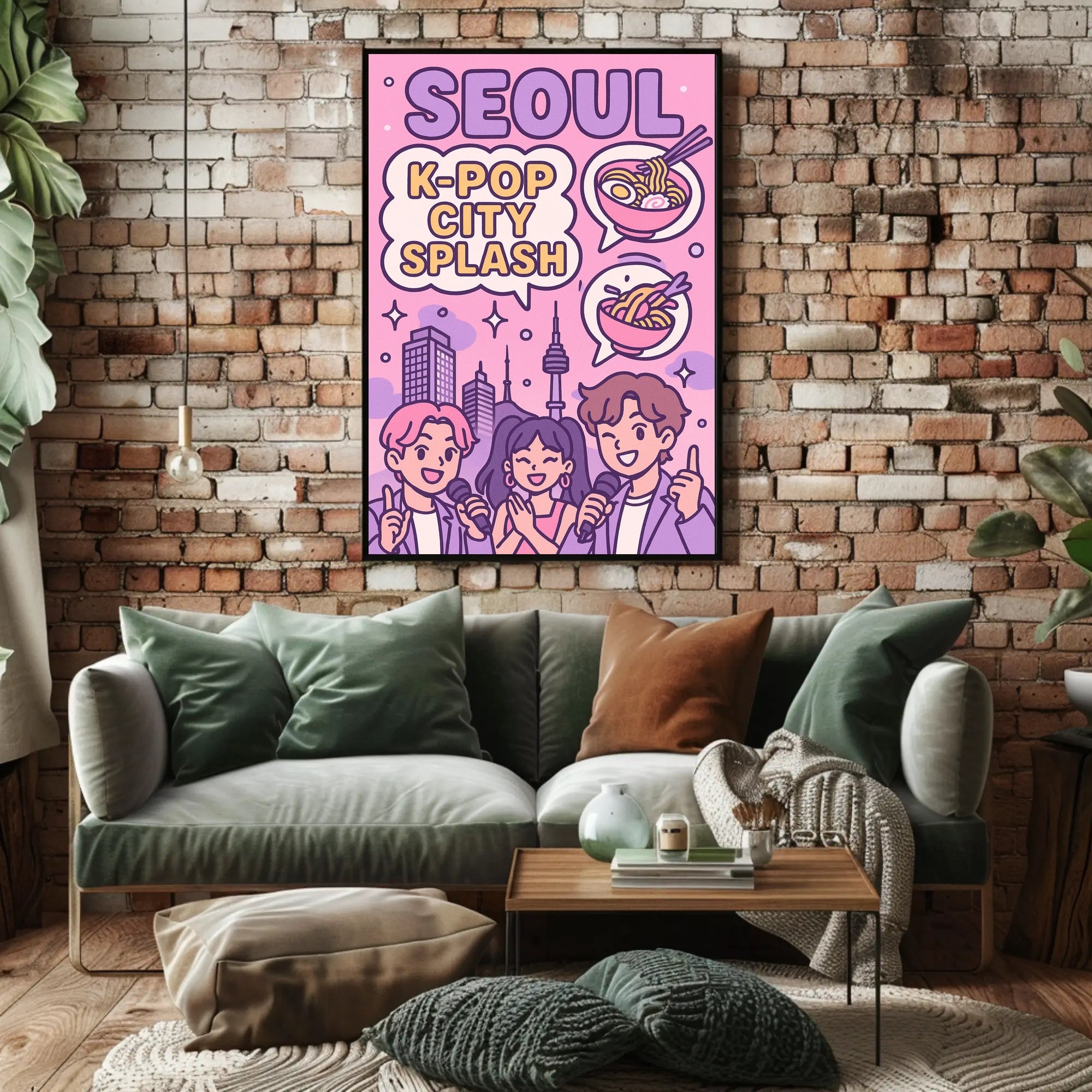 Seoul K-pop Vibes Pop Culture Poster PosterGoat