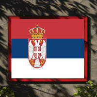 Serbia Flag Patriotic National Symbol Country Flag Poster PosterGoat