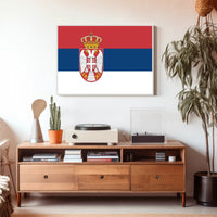 Serbia Flag Patriotic National Symbol Country Flag Poster PosterGoat