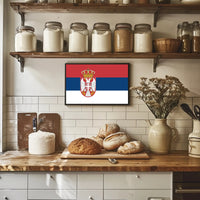 Serbia Flag Patriotic National Symbol Country Flag Poster PosterGoat