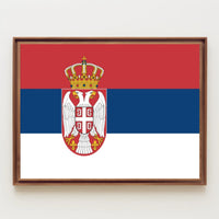 Serbia Flag Patriotic National Symbol Country Flag Poster PosterGoat