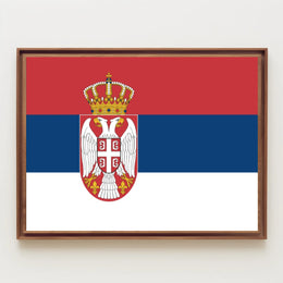 Serbia Flag Patriotic National Symbol Country Flag Poster PosterGoat