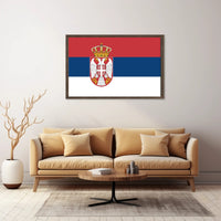 Serbia Flag Patriotic National Symbol Country Flag Poster PosterGoat