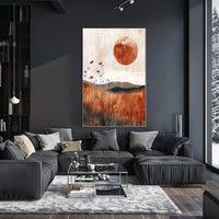 Serene Abstract Sunset Landscape Artistic Poster PosterGoat