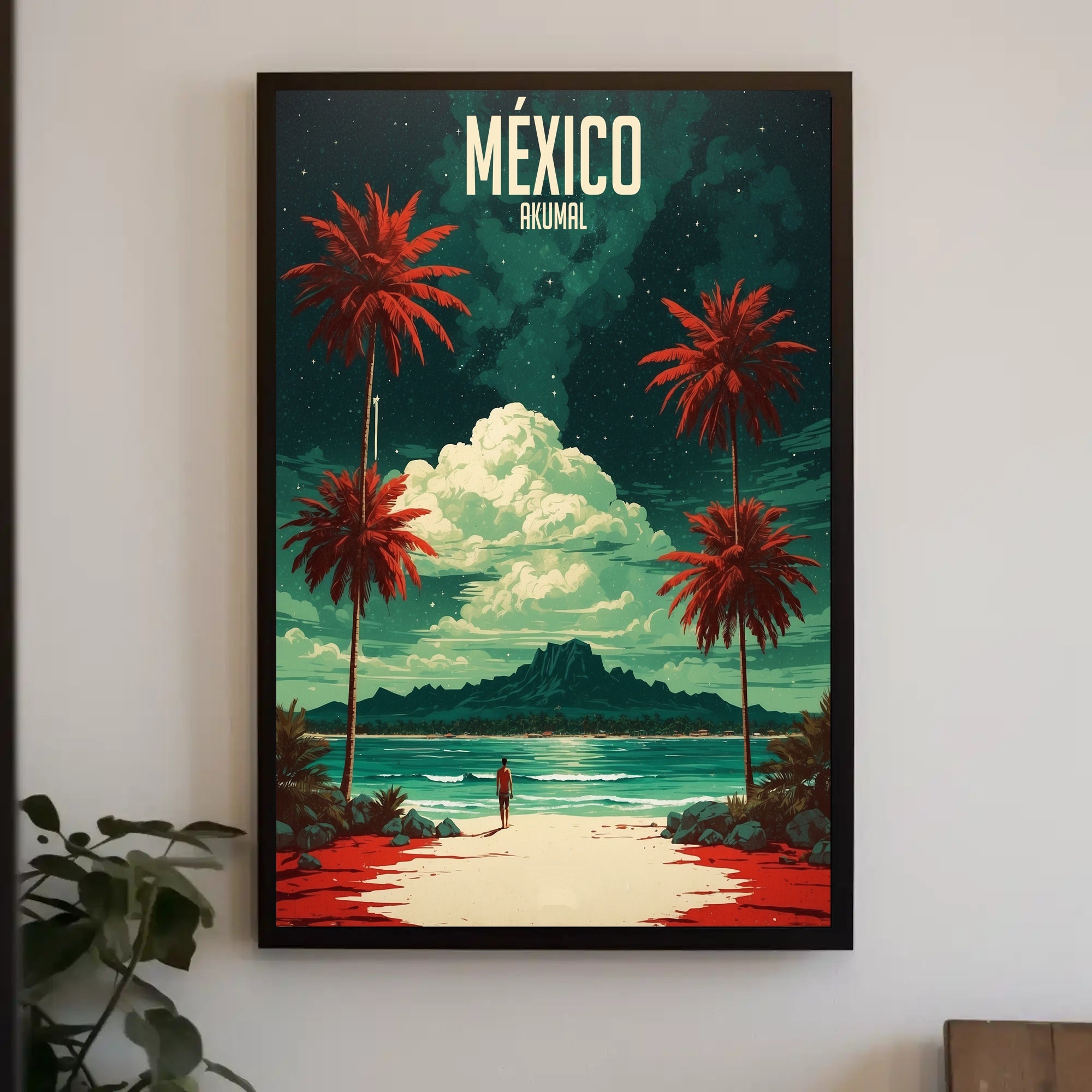 Serene Akumal Beach Scene Travel Poster PosterGoat