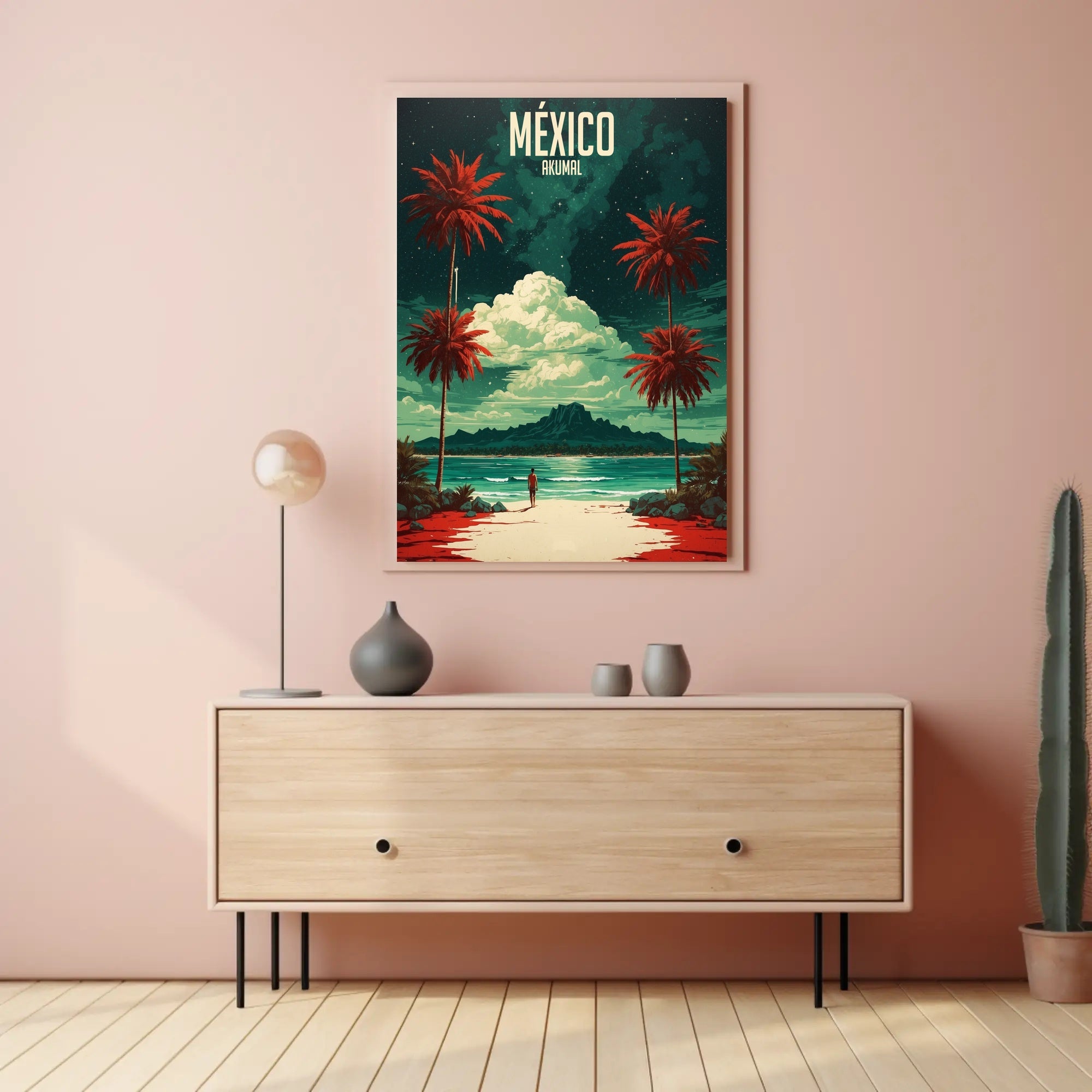 Serene Akumal Beach Scene Travel Poster PosterGoat