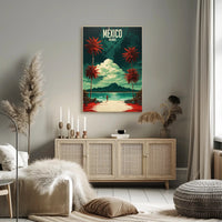 Serene Akumal Beach Scene Travel Poster PosterGoat