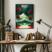 Serene Akumal Beach Scene Travel Poster PosterGoat