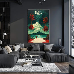 Serene Akumal Beach Scene Travel Poster PosterGoat