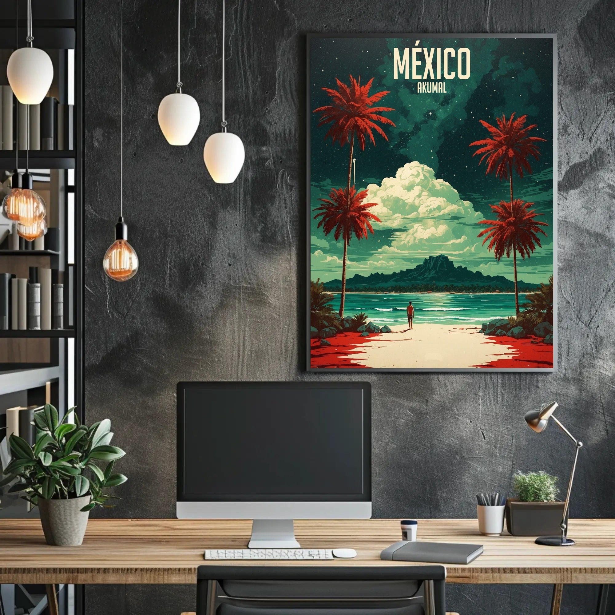 Serene Akumal Beach Scene Travel Poster PosterGoat