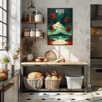 Serene Akumal Beach Scene Travel Poster PosterGoat