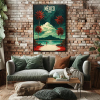 Serene Akumal Beach Scene Travel Poster PosterGoat