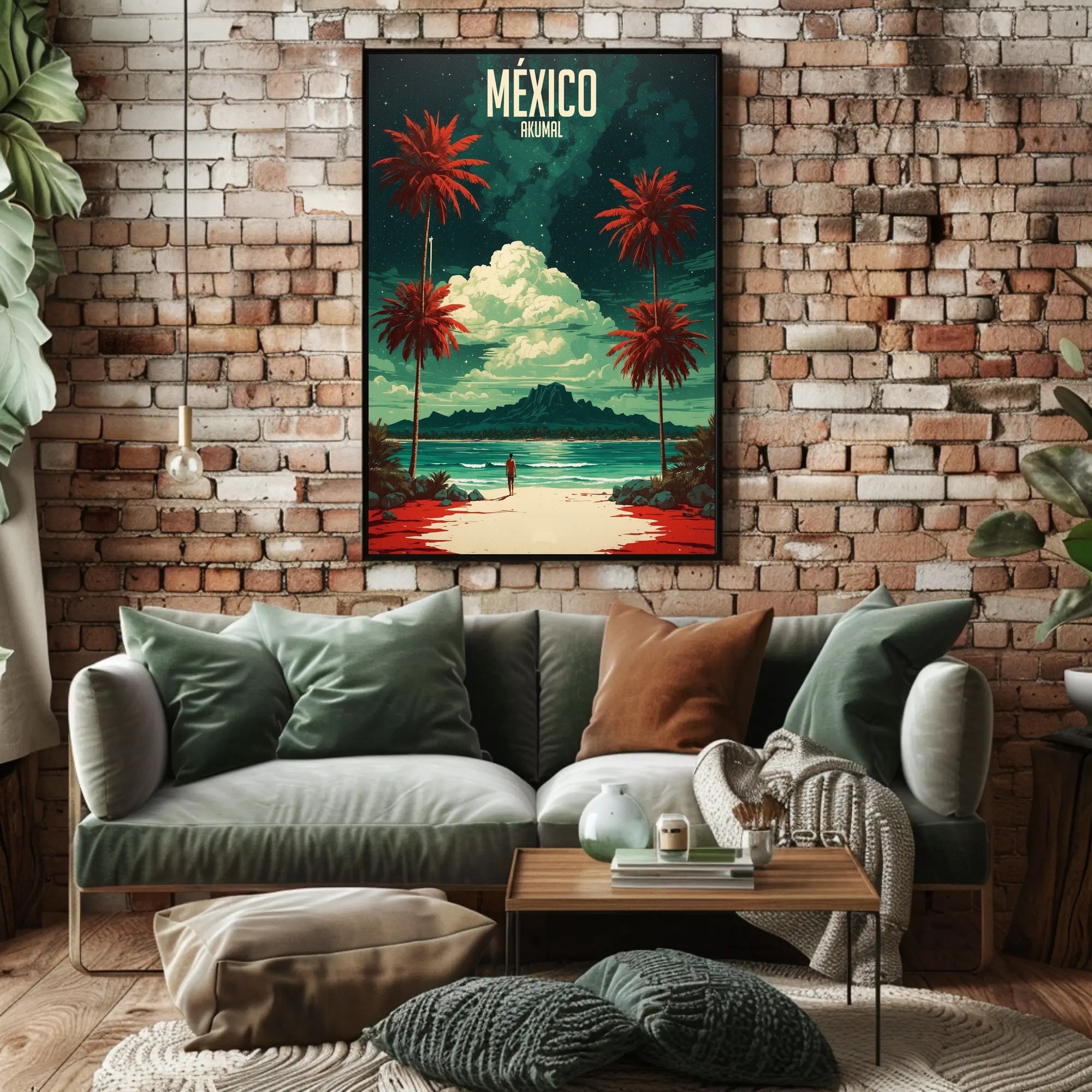 Serene Akumal Beach Scene Travel Poster PosterGoat