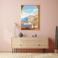 Serene Amalfi Coast Breakfast Travel Poster PosterGoat