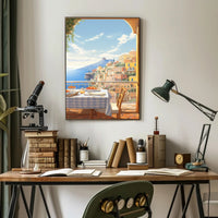 Serene Amalfi Coast Breakfast Travel Poster PosterGoat