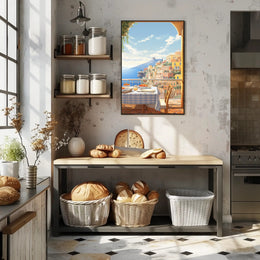 Serene Amalfi Coast Breakfast Travel Poster PosterGoat