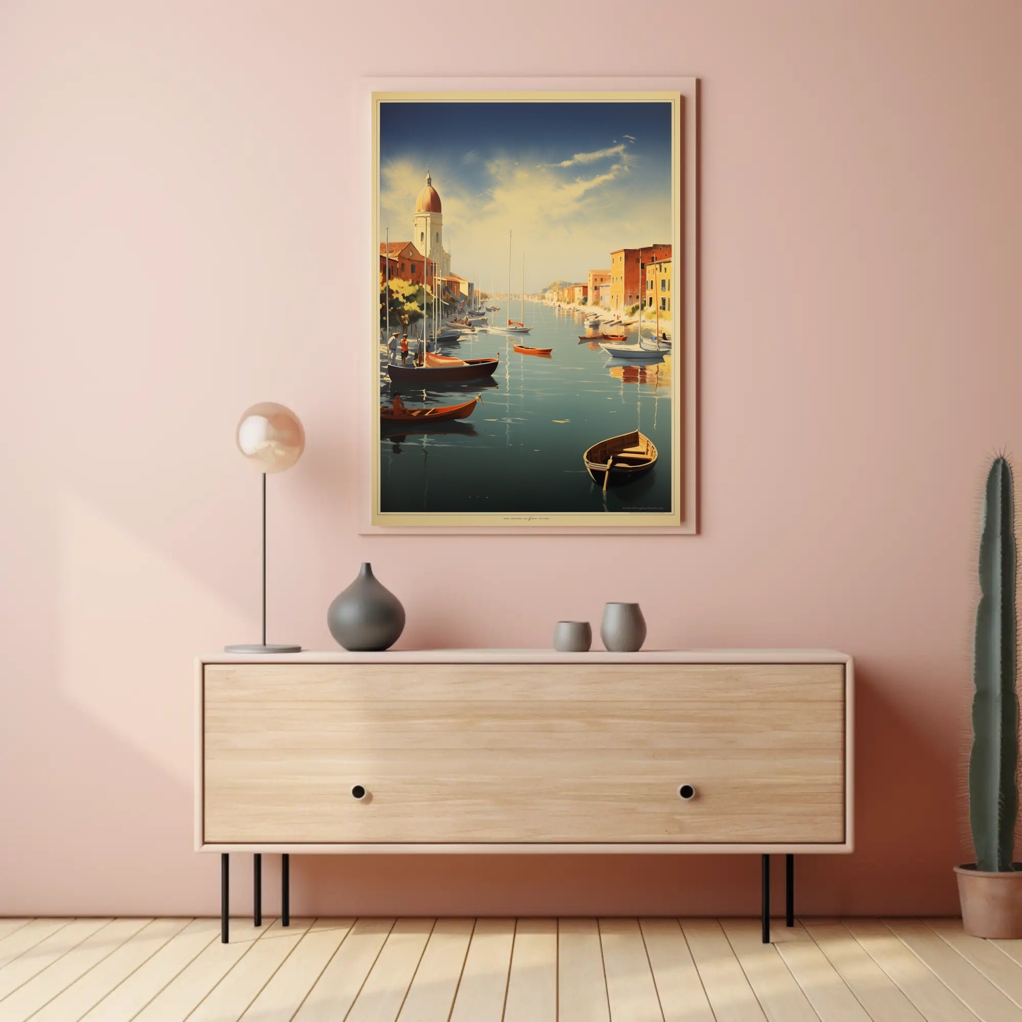 Serene Canal Landscape Art Print Travel Poster PosterGoat