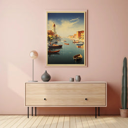 Serene Canal Landscape Art Print Travel Poster PosterGoat