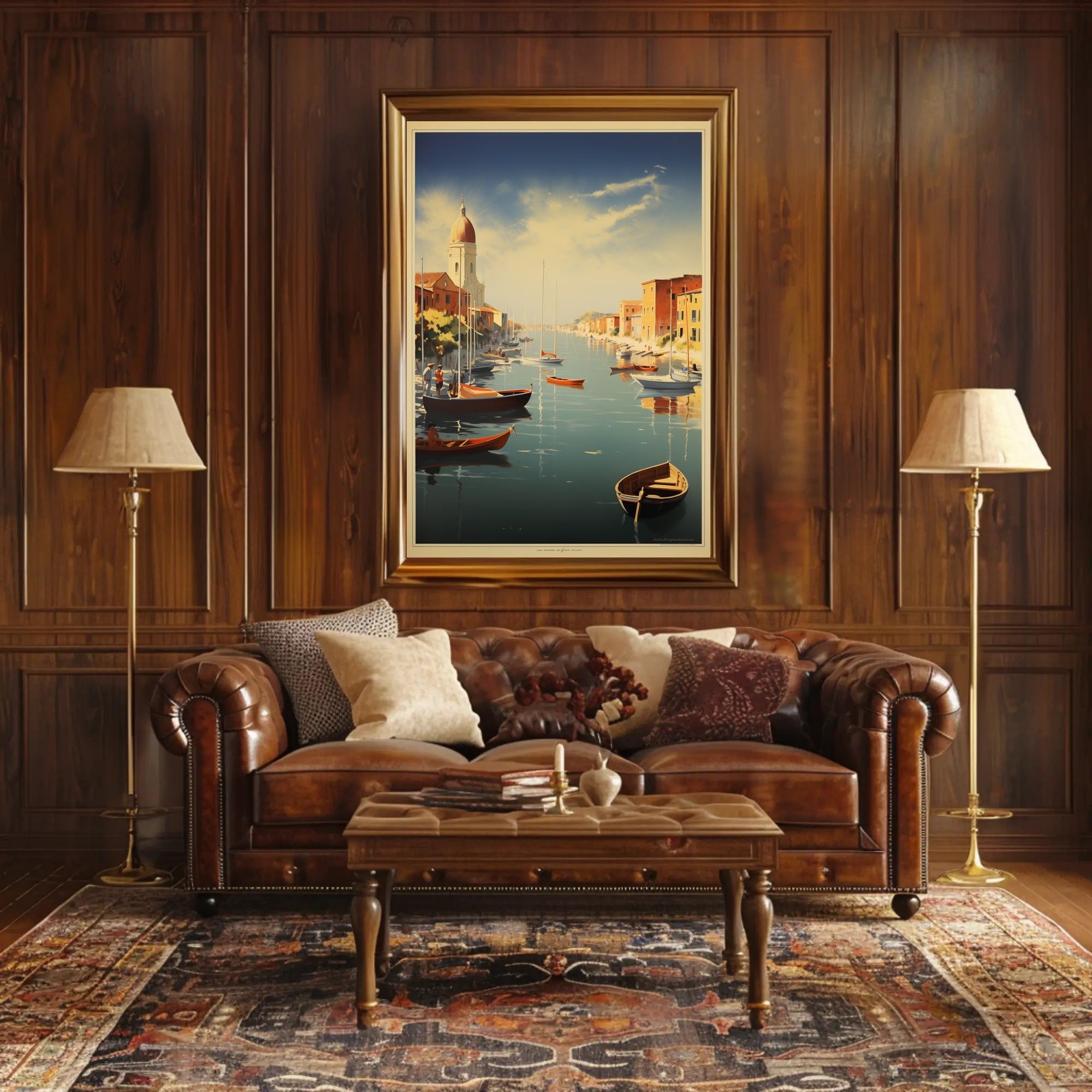 Serene Canal Landscape Art Print Travel Poster PosterGoat
