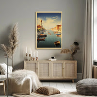 Serene Canal Landscape Art Print Travel Poster PosterGoat