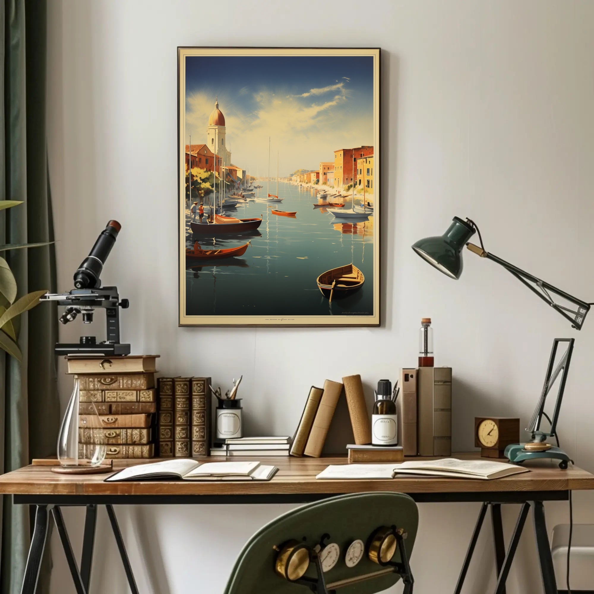 Serene Canal Landscape Art Print Travel Poster PosterGoat
