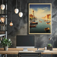 Serene Canal Landscape Art Print Travel Poster PosterGoat