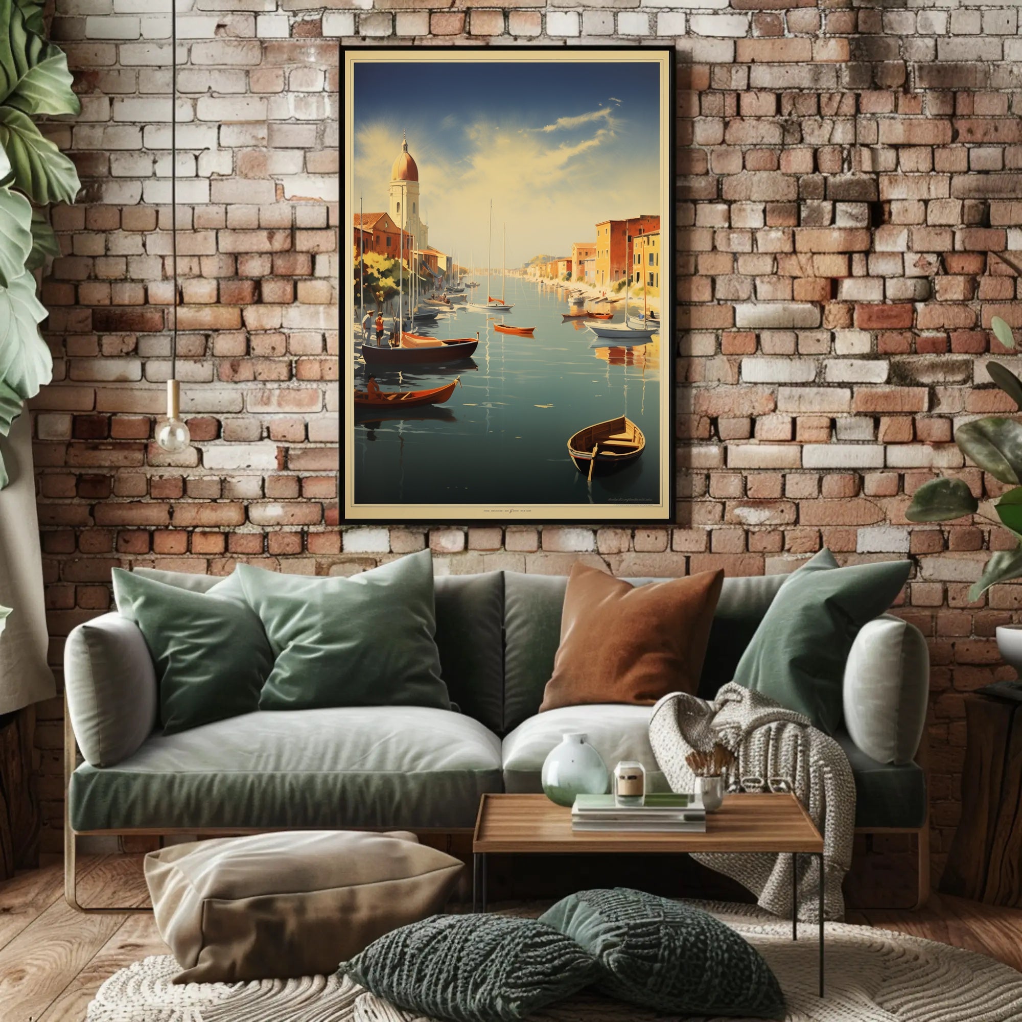 Serene Canal Landscape Art Print Travel Poster PosterGoat