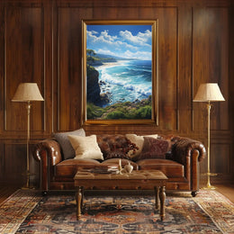 Serene Coastal Cliffside Artwork Print National Park Poster PosterGoat