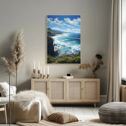 Serene Coastal Cliffside Artwork Print National Park Poster PosterGoat
