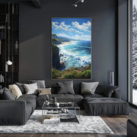 Serene Coastal Cliffside Artwork Print National Park Poster PosterGoat