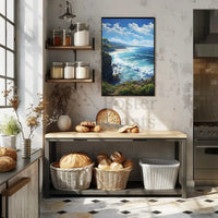 Serene Coastal Cliffside Artwork Print National Park Poster PosterGoat