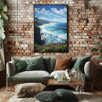 Serene Coastal Cliffside Artwork Print National Park Poster PosterGoat
