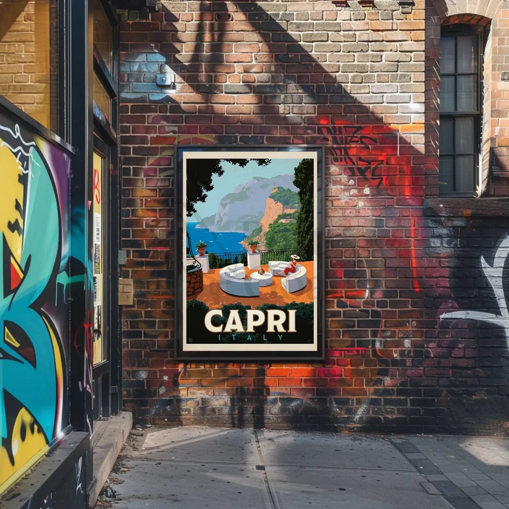 Serene Coastal Getaway in Capri Travel Poster PosterGoat
