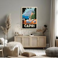 Serene Coastal Getaway in Capri Travel Poster PosterGoat