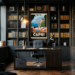 Serene Coastal Getaway in Capri Travel Poster PosterGoat